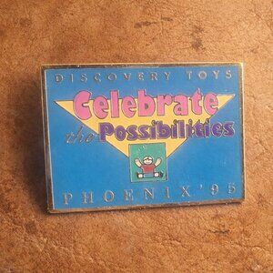 Discovery Toys Vintage 1995 Gold Logo Lapel Pin